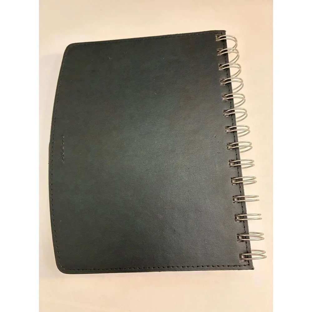 Audi Brushed Metal Spiral Notebook Black Leatherette Lined Journal Leeds 2300-08